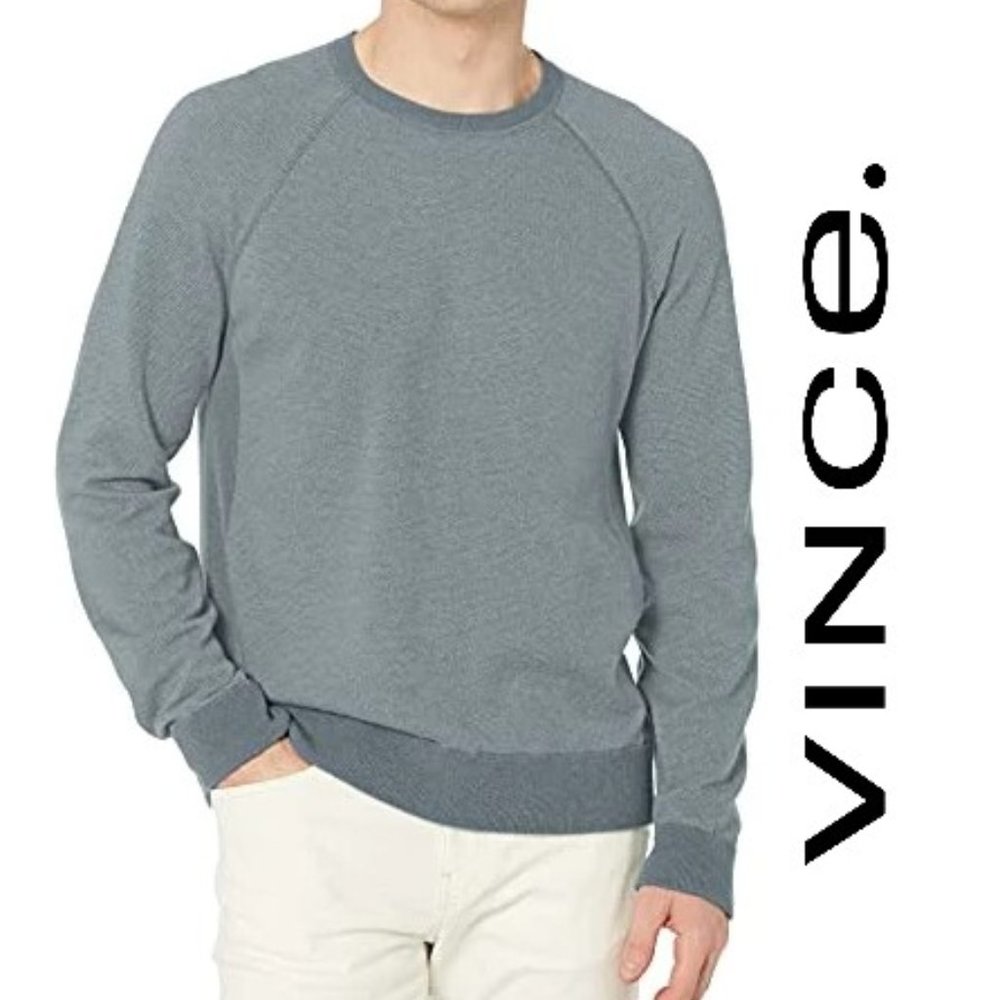 VINCE. SHORELINE Birdseye Cashmere Long Sleeve Sweater! Size XL!